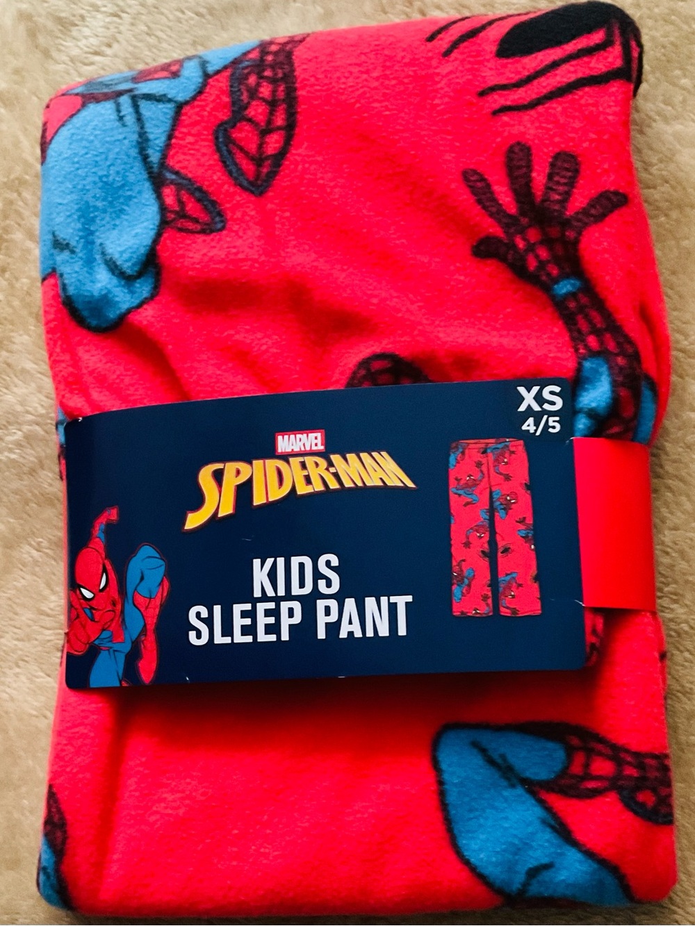 ♥️🆒🆕 Marvel Spider-Man Kids Pajama Bottoms (Sleep Pants) - Red, Blue & Black